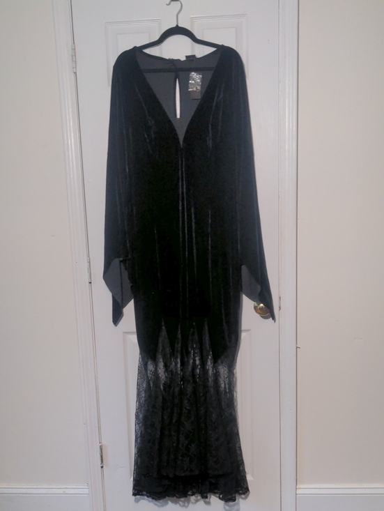 torrid Dresses & Skirts - Hocus Pocus! Torrid Sz 2: Black Velvet & Lace Morticia + Elvira + Witch Gown